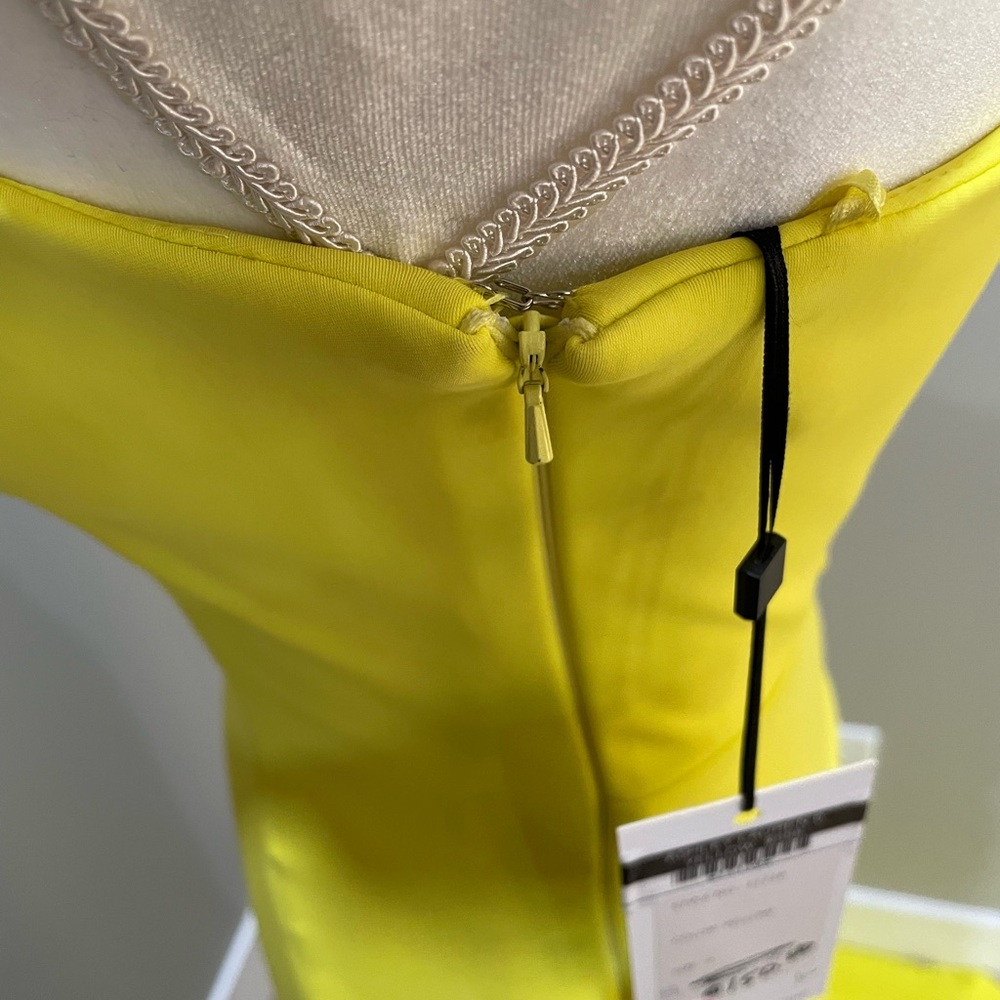 🌟3x Host Pick🌟Women’s Yellow Ashley Lauren Long Prom Dress - Picture 7 of 9